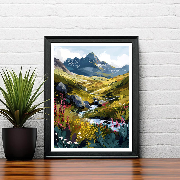 Snowdonia Wales Travel Poster