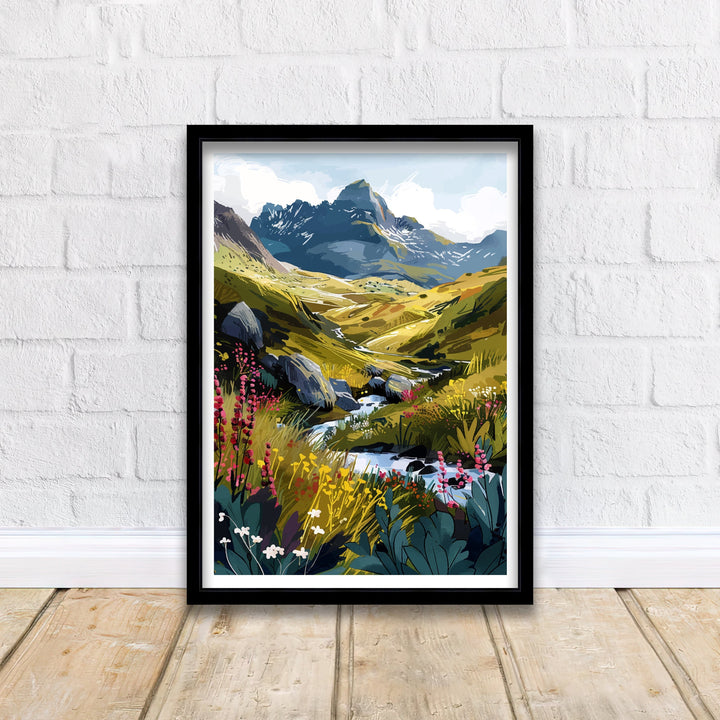 Snowdonia Wales Travel Poster