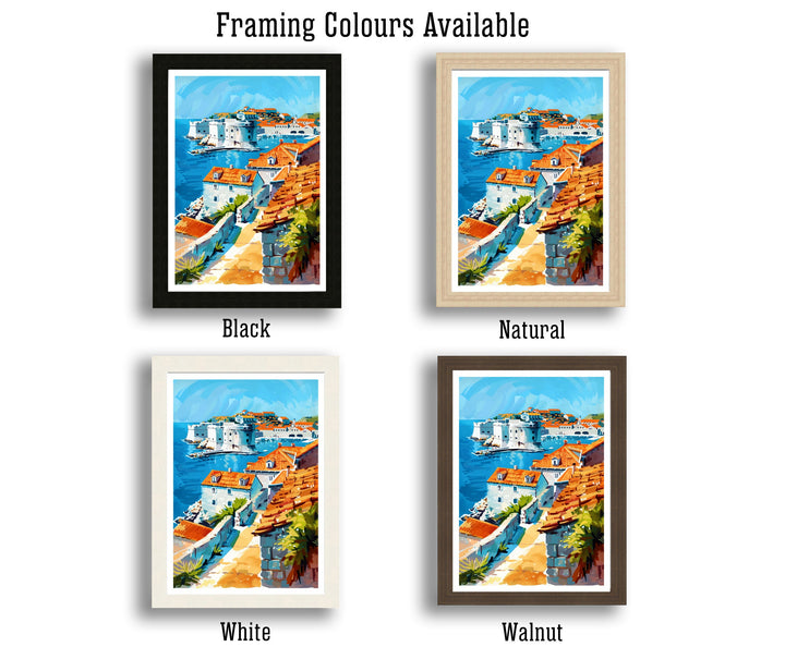 Dubrovnik Croatia Travel Poster Dubrovnik
