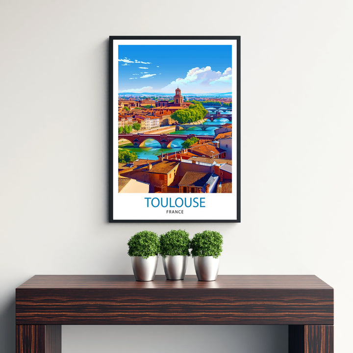 Toulouse France Travel Poster