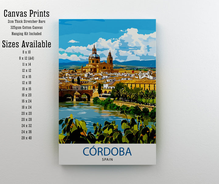 Cordoba Spain Poster Cordoba Decor Cordoba Poster Cordoba Art Cordoba Wall Art Gift for History Lovers Cordoba Home Decor