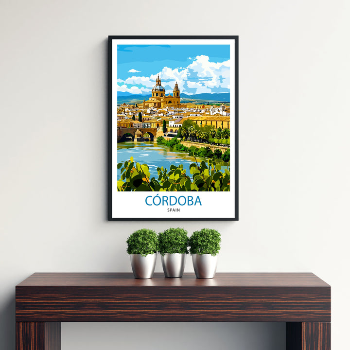 Cordoba Spain Poster Cordoba Decor Cordoba Poster Cordoba Art Cordoba Wall Art Gift for History Lovers Cordoba Home Decor