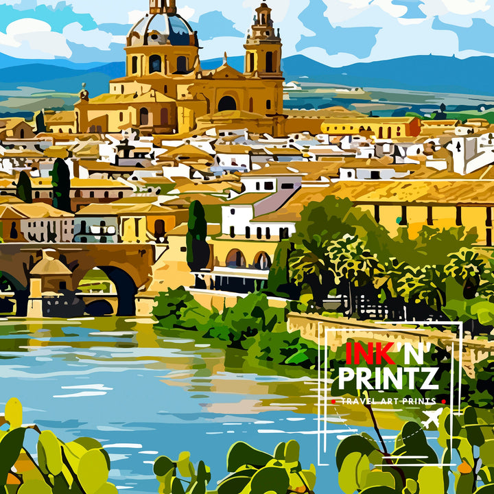 Cordoba Spain Poster Cordoba Decor Cordoba Poster Cordoba Art Cordoba Wall Art Gift for History Lovers Cordoba Home Decor