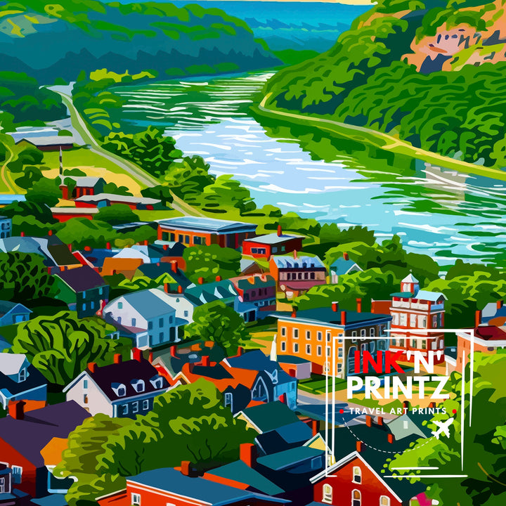Harpers Ferry West Virginia Travel Poster