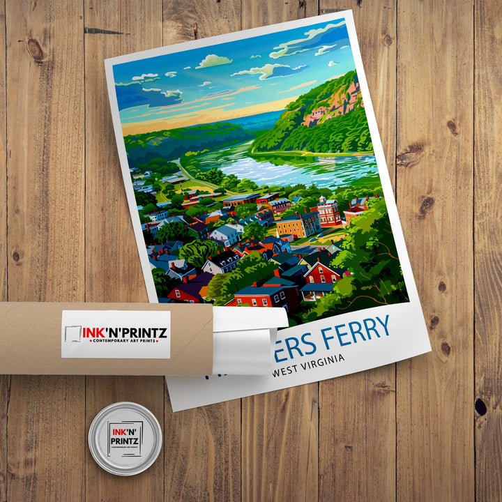 Harpers Ferry West Virginia Travel Poster