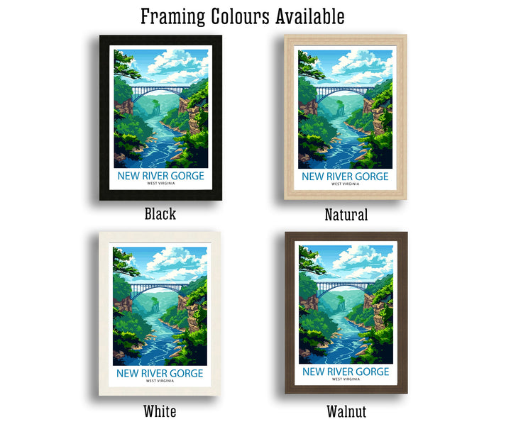 New River Gorge Bridge West Virginia Travel Poster