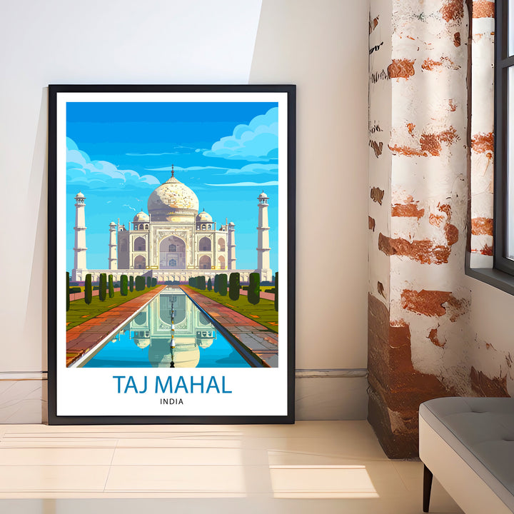 Taj Mahal India Travel Poster