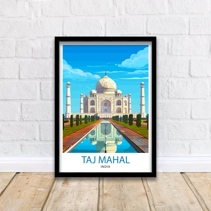 Taj Mahal India Travel Poster