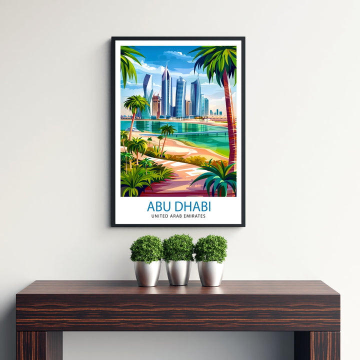 Abu Dhabi UAE Travel Poster