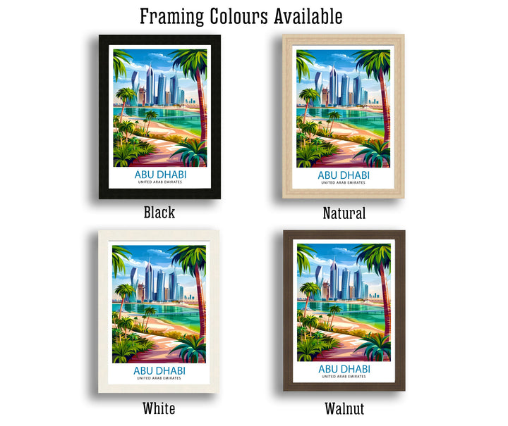 Abu Dhabi UAE Travel Poster