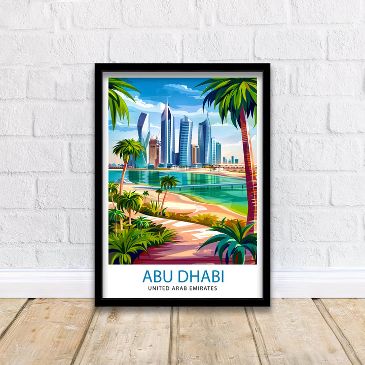 Abu Dhabi UAE Travel Poster
