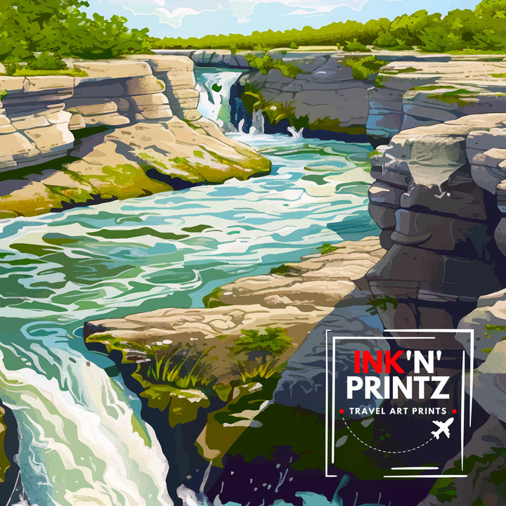 McKinney Falls Texas Travel Poster
