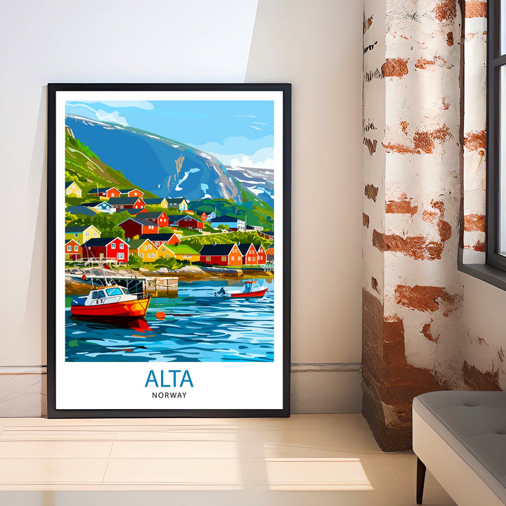 Alta Norway Travel Poster