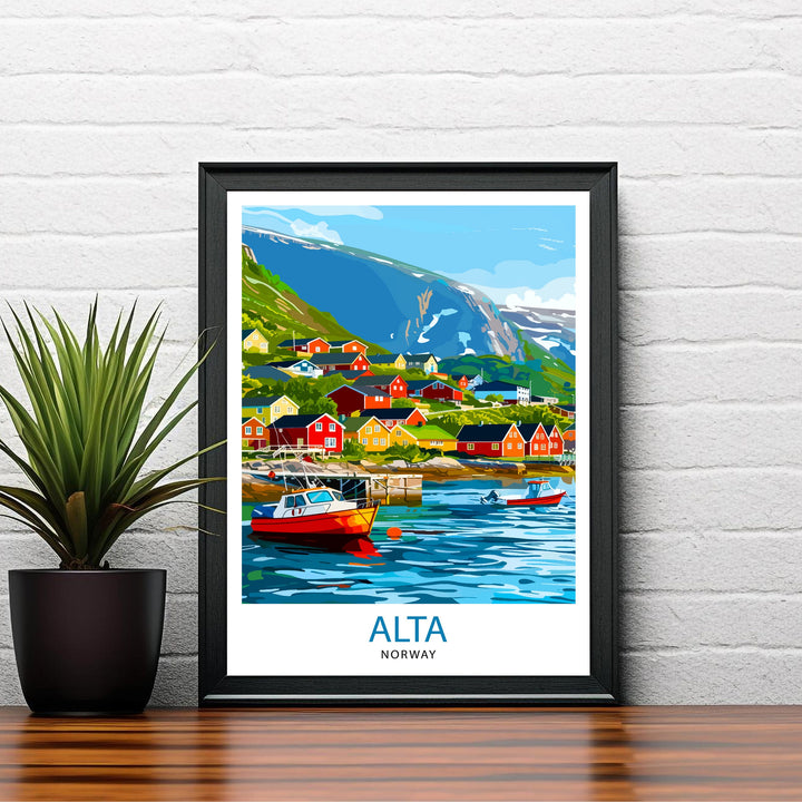 Alta Norway Travel Poster