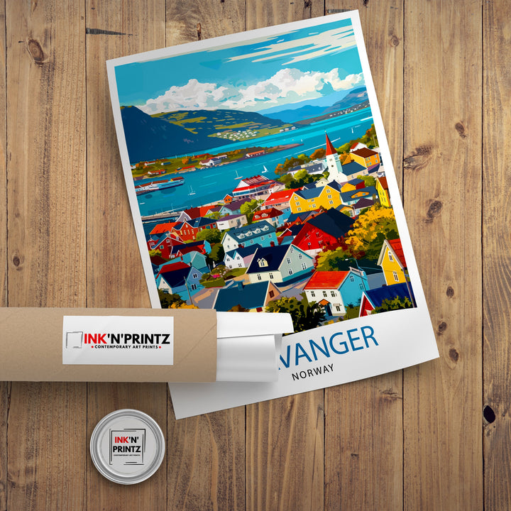 Stavanger Norway Travel Poster