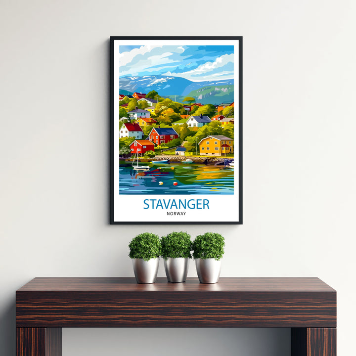 Stavanger Norway Travel Poster