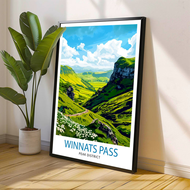 Winnats Pass Peak District Travel Poster