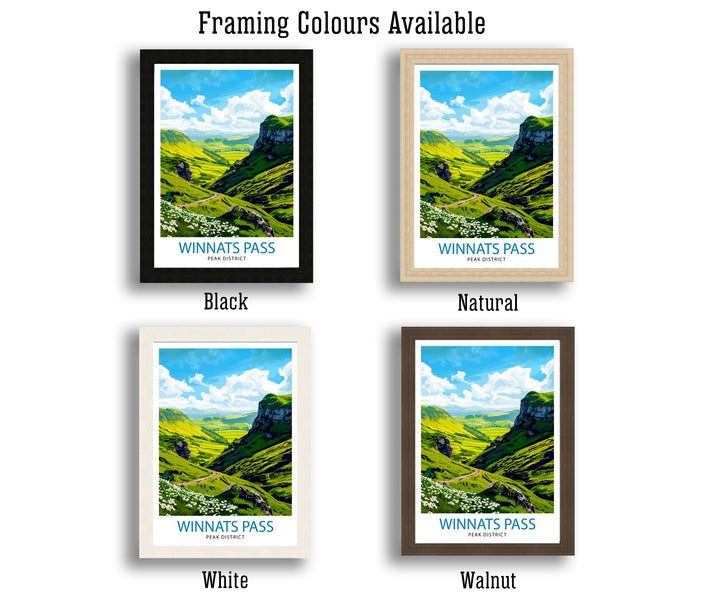 Winnats Pass Peak District Travel Poster