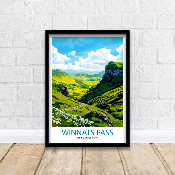Winnats Pass Peak District Travel Poster