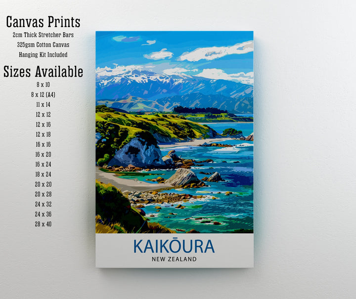 Kaikōura New Zealand Travel Poster
