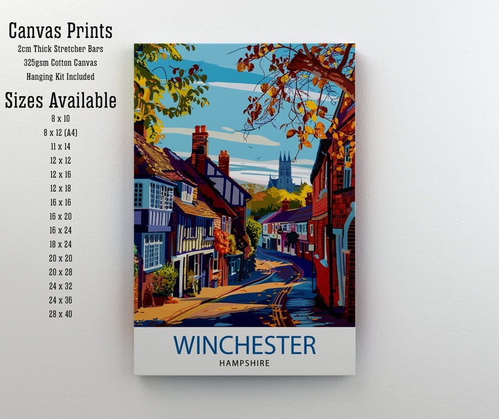 Winchester England Travel Poster