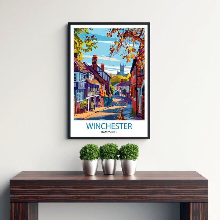 Winchester England Travel Poster
