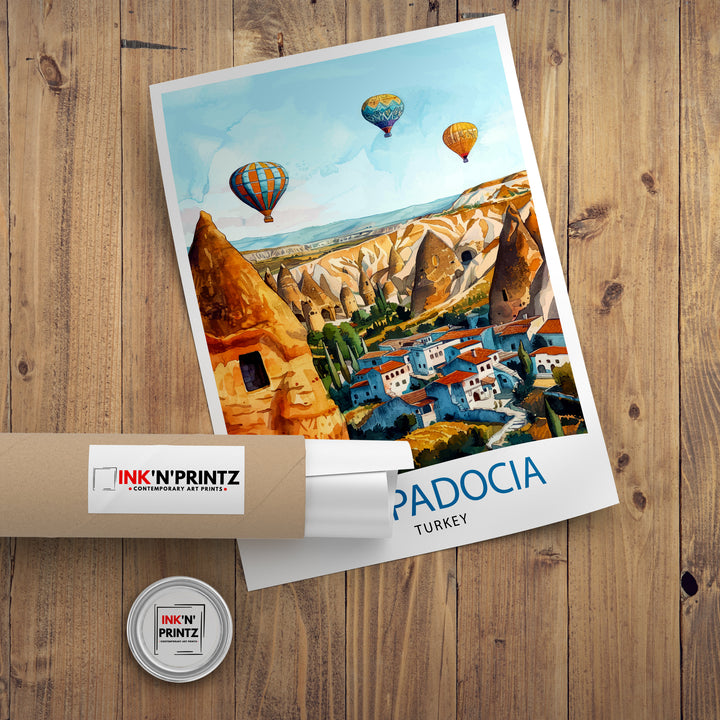 Cappadocia Turkey Travel Poster