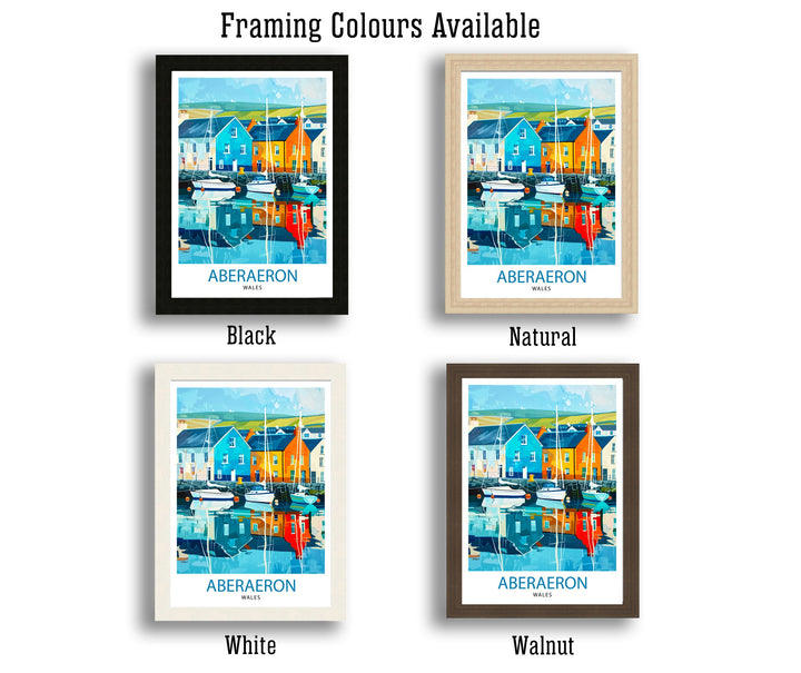 Aberaeron Wales Travel Poster