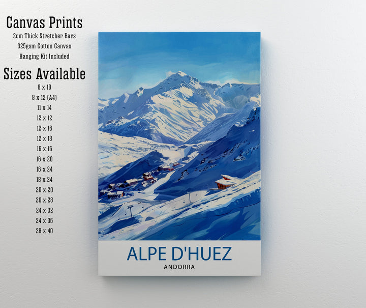 Alpe d'Huez Poster Alpe d'Huez Decor Alpe d'Huez Poster Alpe d'Huez Art Alpe d'Huez Wall Art Gift for Skiing Fans Alpe d'Huez Home Decor