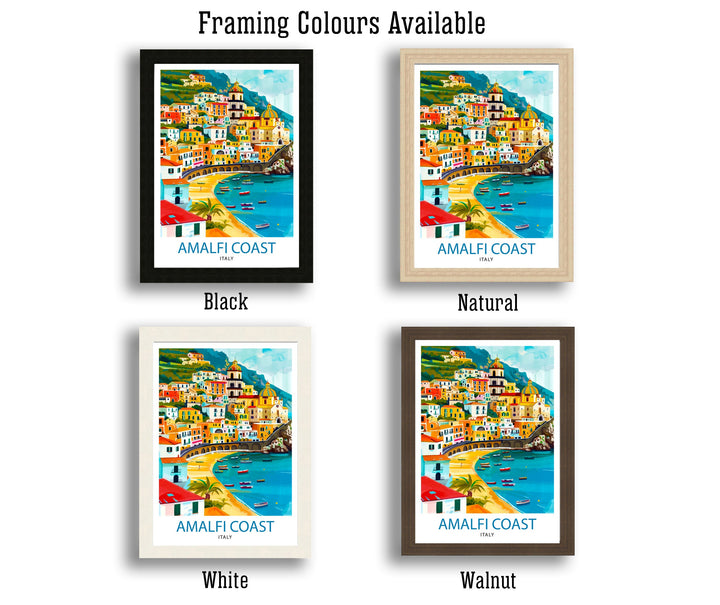 Amalfi Coast Italy Travel Poster