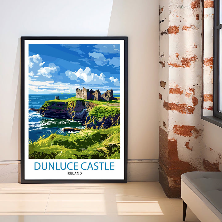 Dunluce Castle Northern Ireland Travel Poster