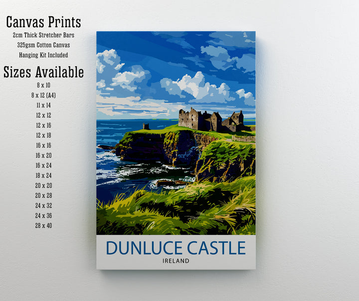 Dunluce Castle Northern Ireland Travel Poster