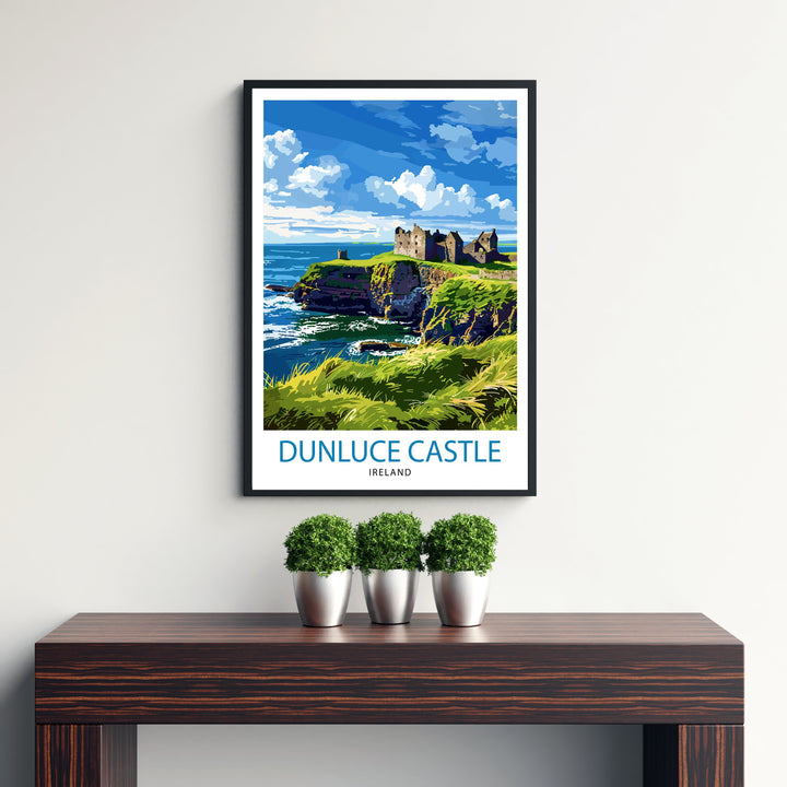 Dunluce Castle Northern Ireland Travel Poster