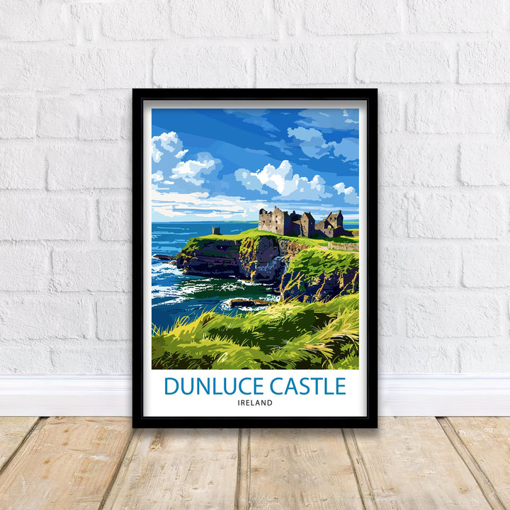Dunluce Castle Northern Ireland Travel Poster