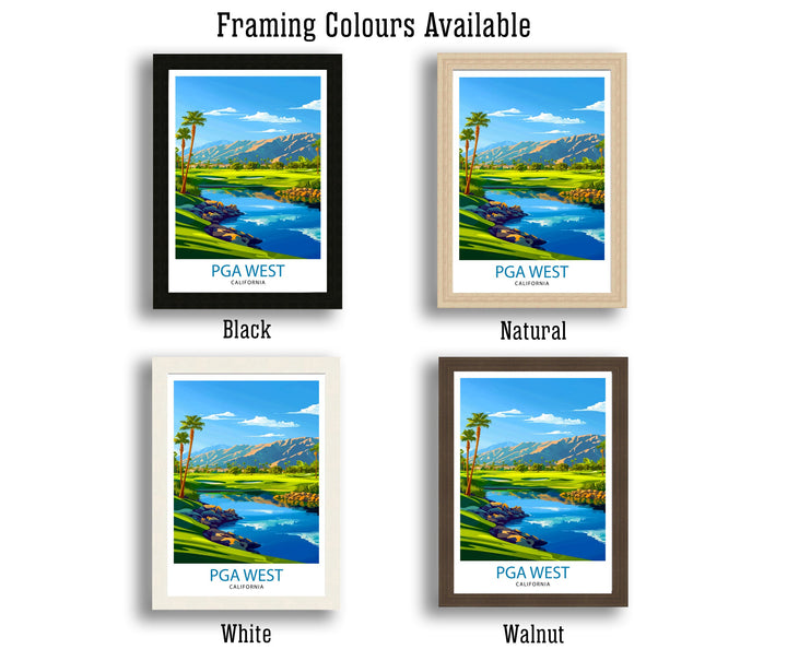 PGA West La Quinta California Golf Course Travel Poster