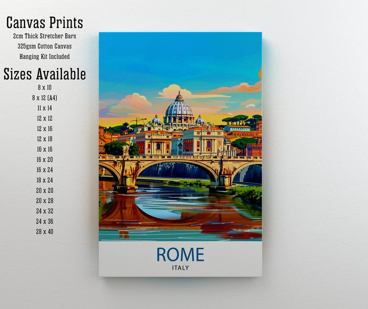 Rome Italy Travel Poster