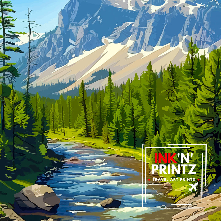 Yellowstone National Park Travel Poster