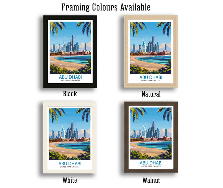 Abu Dhabi UAE Travel Poster