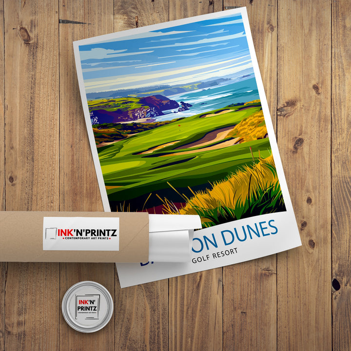 Bandon Dunes Golf Resort Oregon Travel Poster