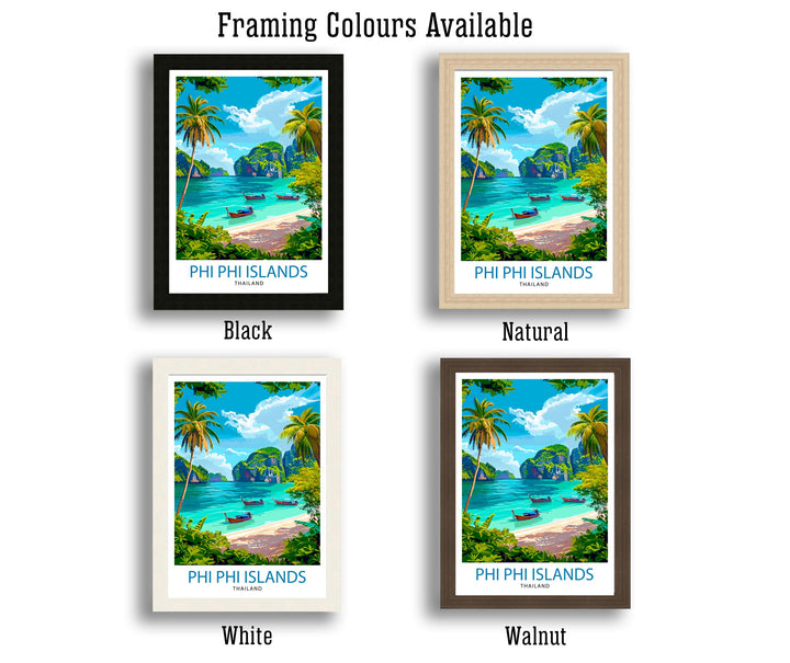Phi Phi Islands Thailand Travel Poster
