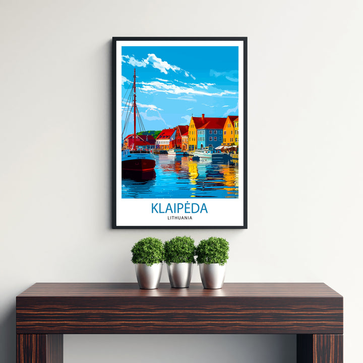 Klaipeda Lithuania Travel Poster