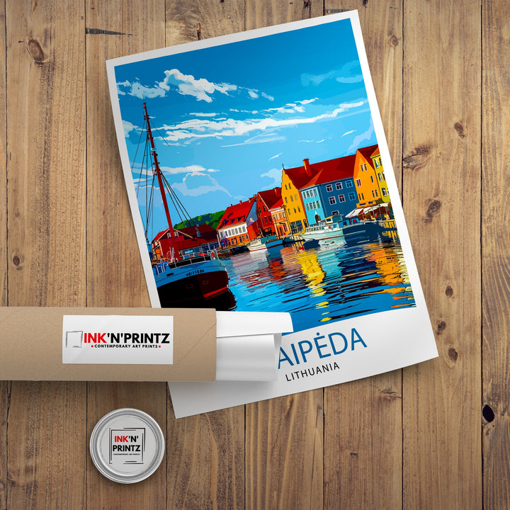 Klaipeda Lithuania Travel Poster