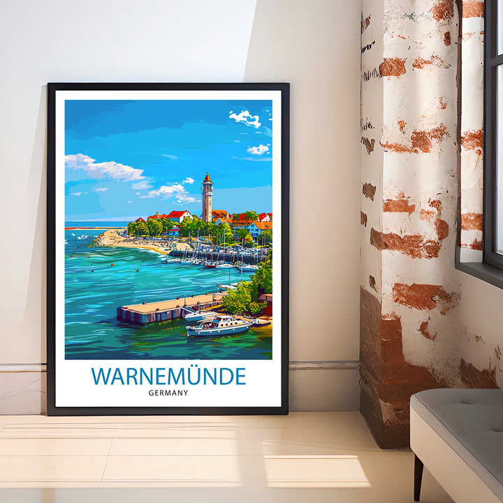 Warnemunde Germany Travel Poster