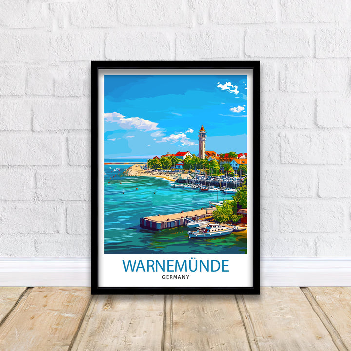 Warnemunde Germany Travel Poster