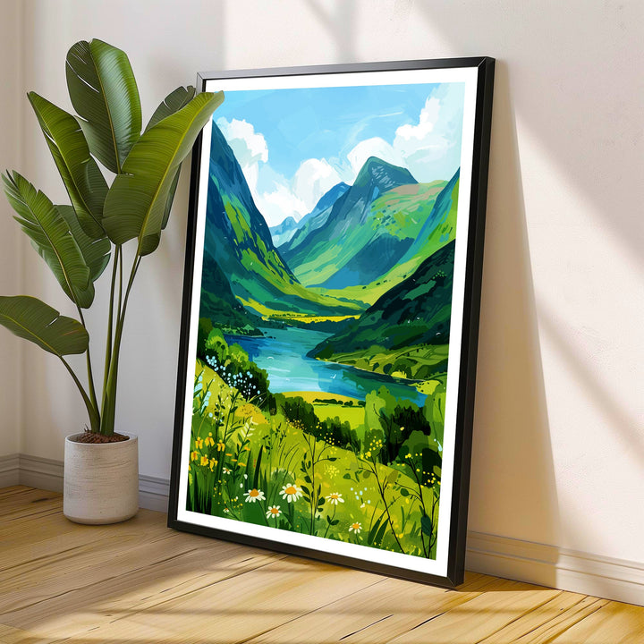Glencoe Scotland Travel Poster