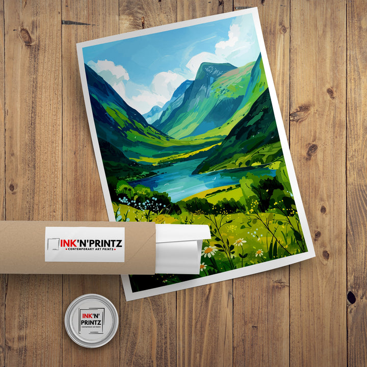 Glencoe Scotland Travel Poster