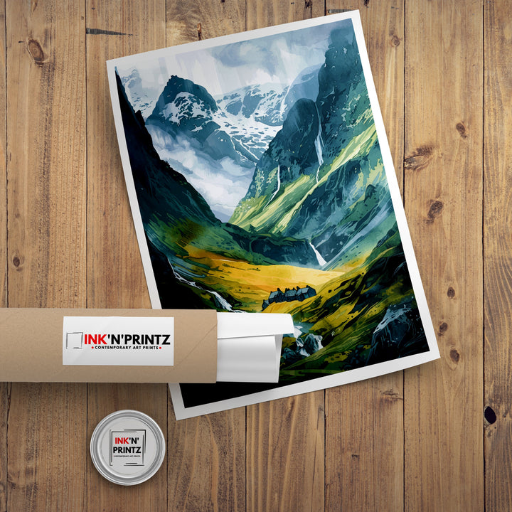 Glencoe Scotland Travel Poster