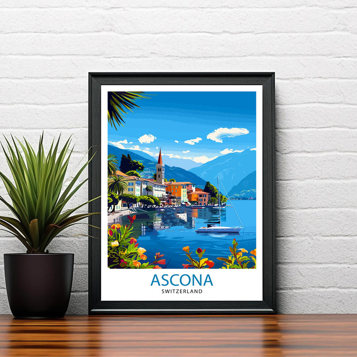 Ascona Switzerland Travel Poster