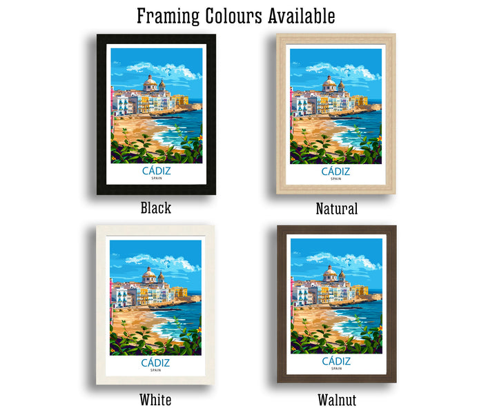 Cádiz Spain Travel Poster