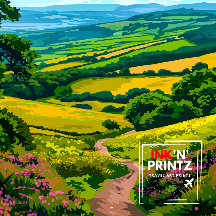 Exmoor National Park England Travel Poster